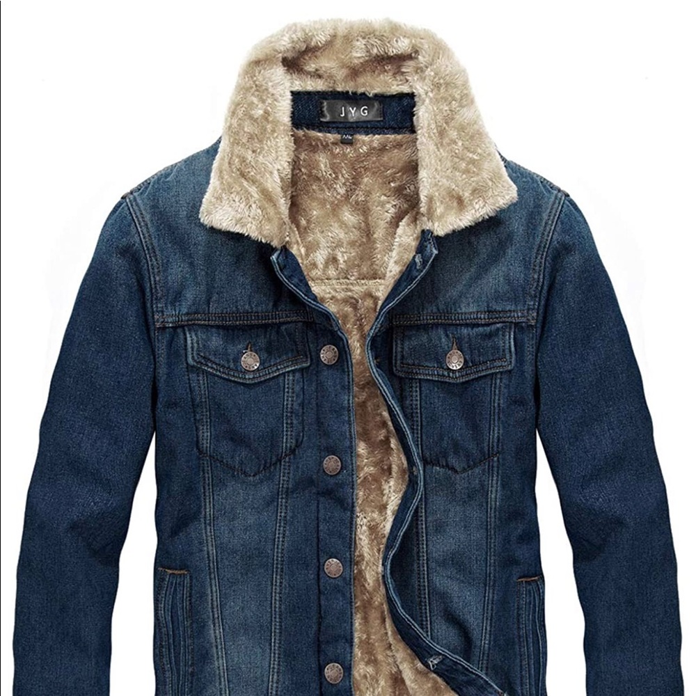 COPY - JYG Men's Winter Thicken Sherpa Lined Deni…